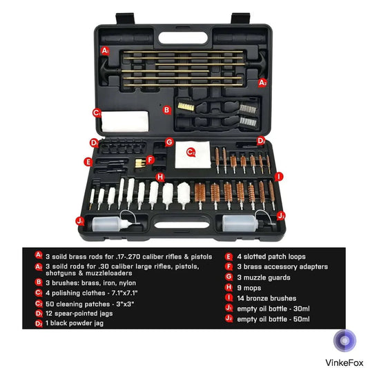VinkeFox Universal Gun Cleaning Kit for All Guns Plastic Jags & Loops